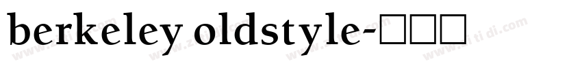 berkeley oldstyle字体转换